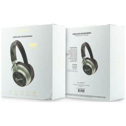 Handsfree Bluetooth Guess 4G Gold Script Metal, A2DP, Brązowy