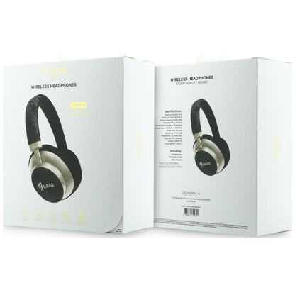 Handsfree Bluetooth Guess 4G Gold Script Metal, A2DP, Czarny
