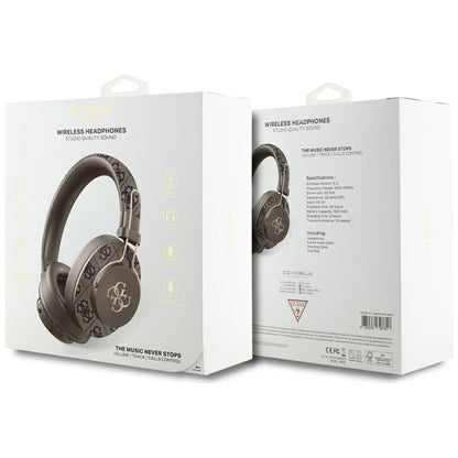 Handsfree Bluetooth Guess 4G Metal Logo, A2DP, Brązowy