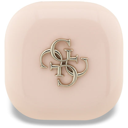 Handsfree Bluetooth Guess 4G Metal Logo, TWS, Różowy