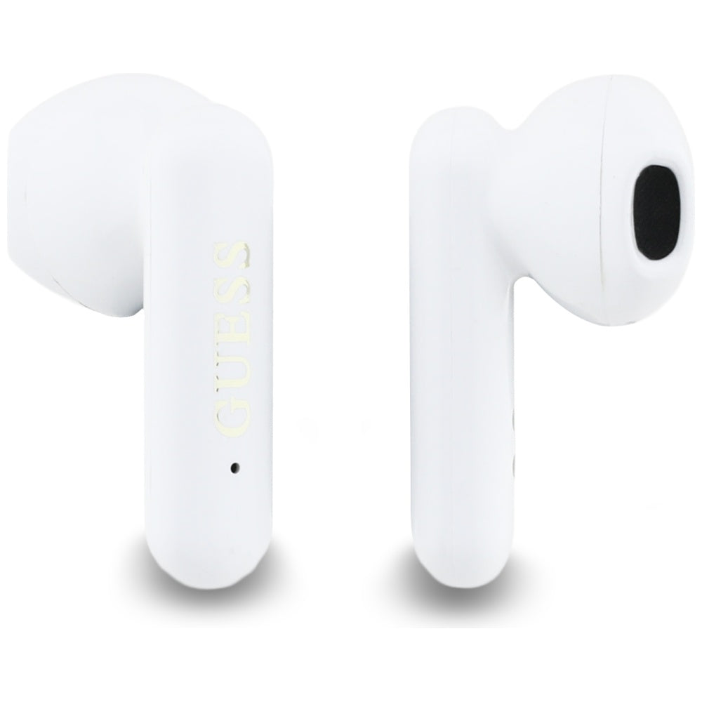 Handsfree Bluetooth Guess 4G Metal Logo, TWS, Różowy