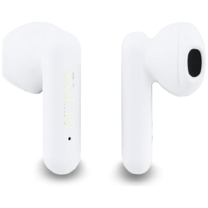 Handsfree Bluetooth Guess 4G Metal Logo, TWS, Różowy
