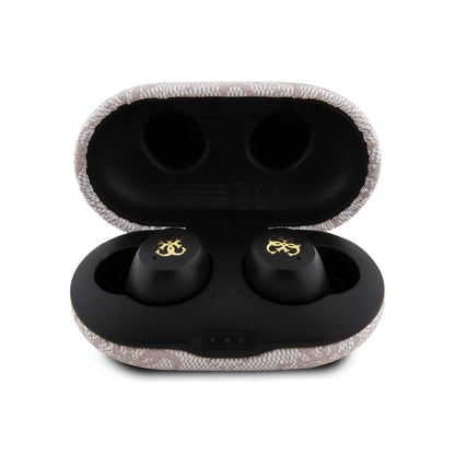 Bezprzewodowy zestaw słuchawkowy Bluetooth Guess 4G Metal, TWS, Różowy