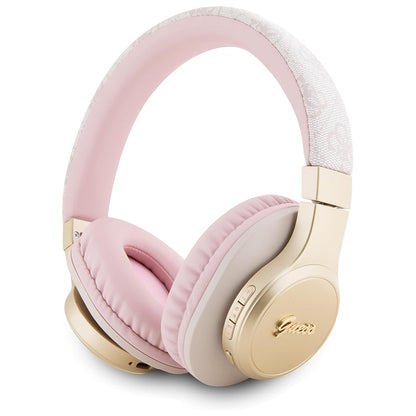 Handsfree Bluetooth Guess 4G Tone on Tone Script Logo, A2DP, Różowy