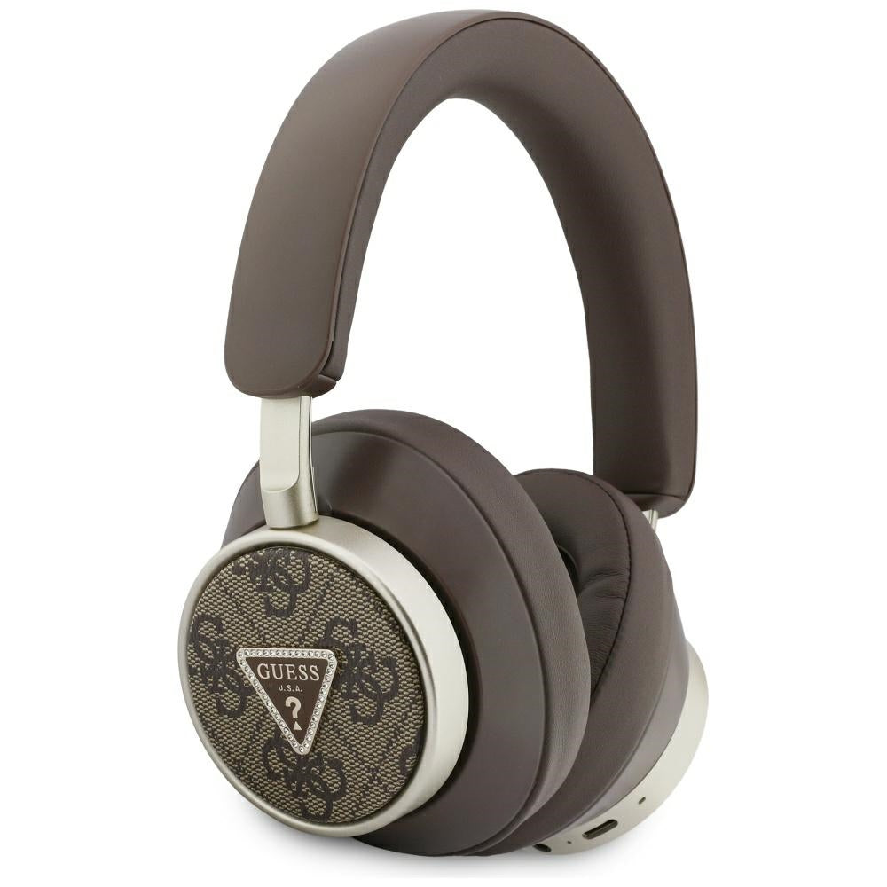 Handsfree Bluetooth Guess 4G Gold Triangle Logo, A2DP, Brązowy