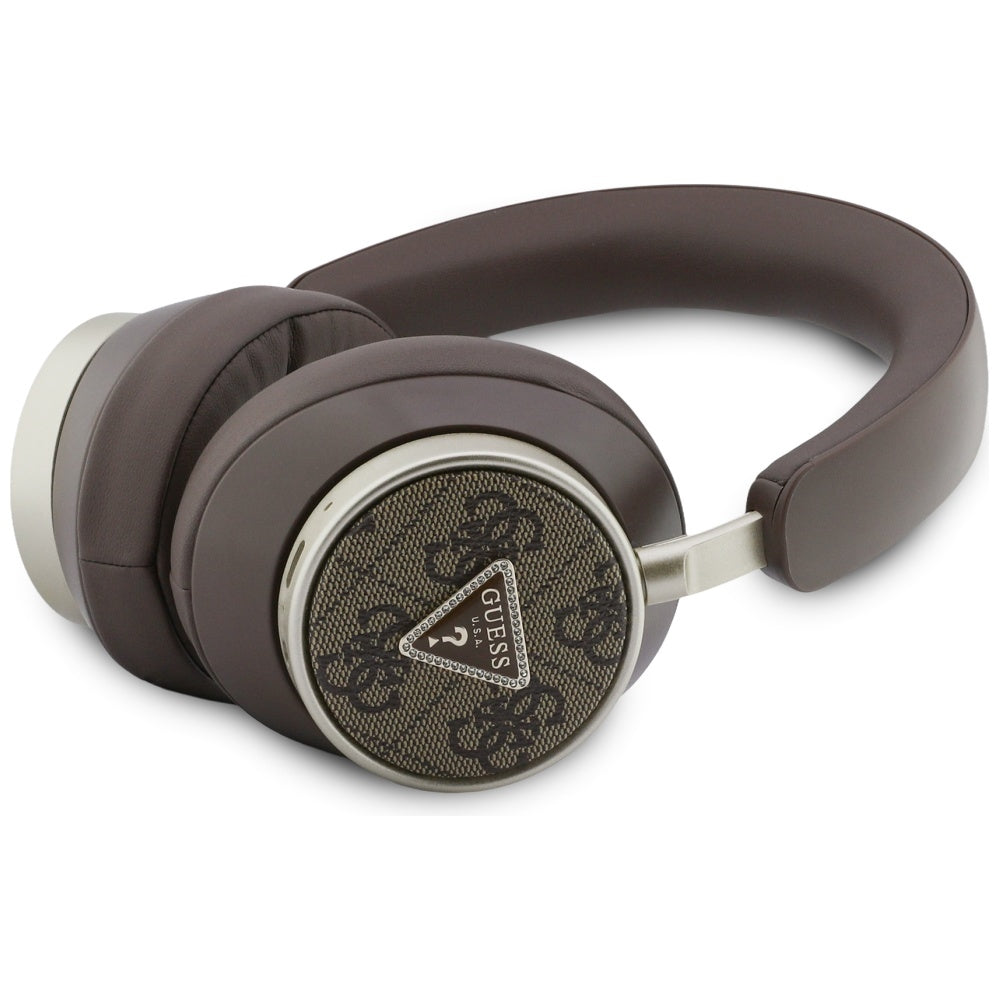 Handsfree Bluetooth Guess 4G Gold Triangle Logo, A2DP, Brązowy
