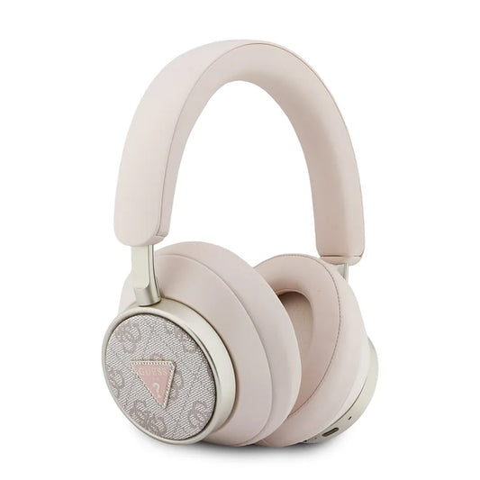 Bezprzewodowy zestaw słuchawkowy Bluetooth Guess 4G Gold Triangle Logo, A2DP, Różowy