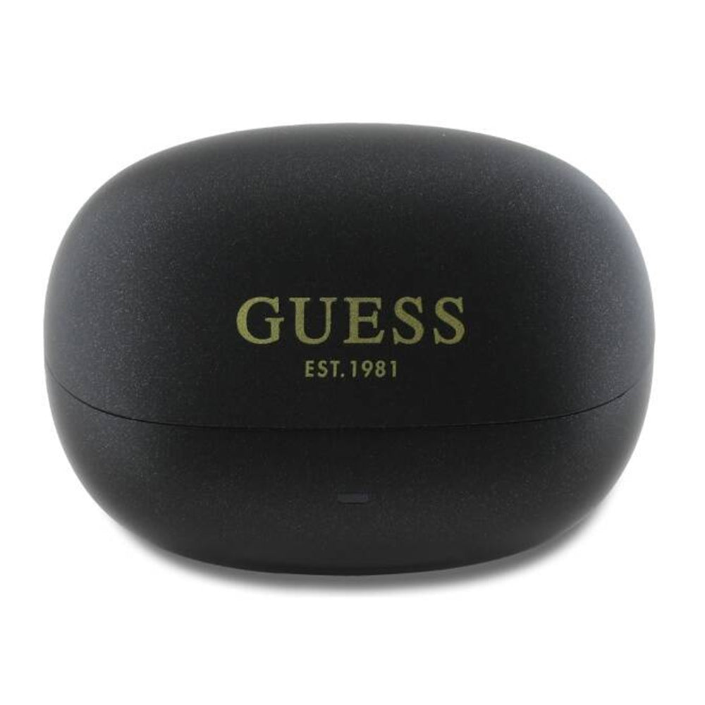 Handsfree Bluetooth Guess Capsule Printed Logo, TWS, ANC, Czarny