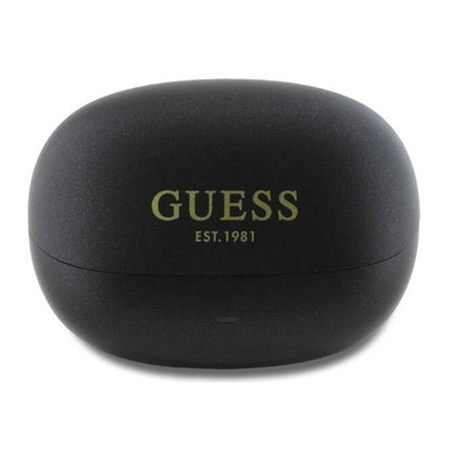 Handsfree Bluetooth Guess Capsule Printed Logo, TWS, ANC, Czarny