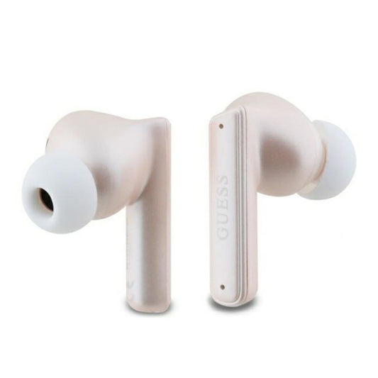 Handsfree Bluetooth Guess Capsule Printed Logo, TWS, ANC, Różowy