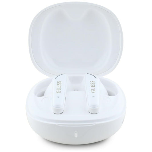Handsfree Bluetooth Guess Flat Classic Logo Electroplated, TWS, Biały