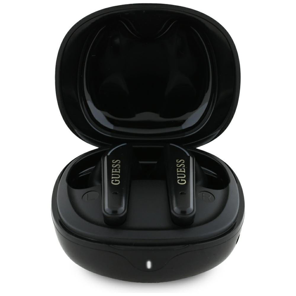 Handsfree Bluetooth Guess Flat Classic Logo Electroplated, TWS, Czarny