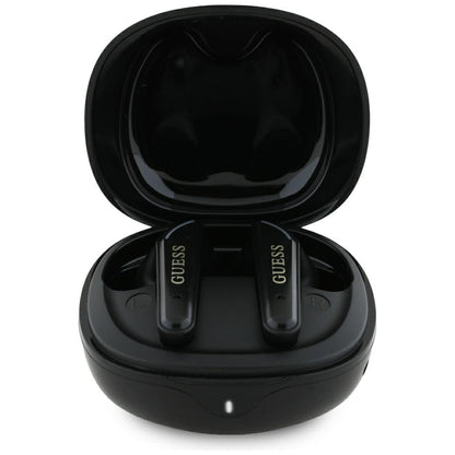 Handsfree Bluetooth Guess Flat Classic Logo Electroplated, TWS, Czarny