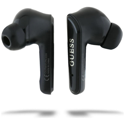 Handsfree Bluetooth Guess Flat Classic Logo Electroplated, TWS, Czarny