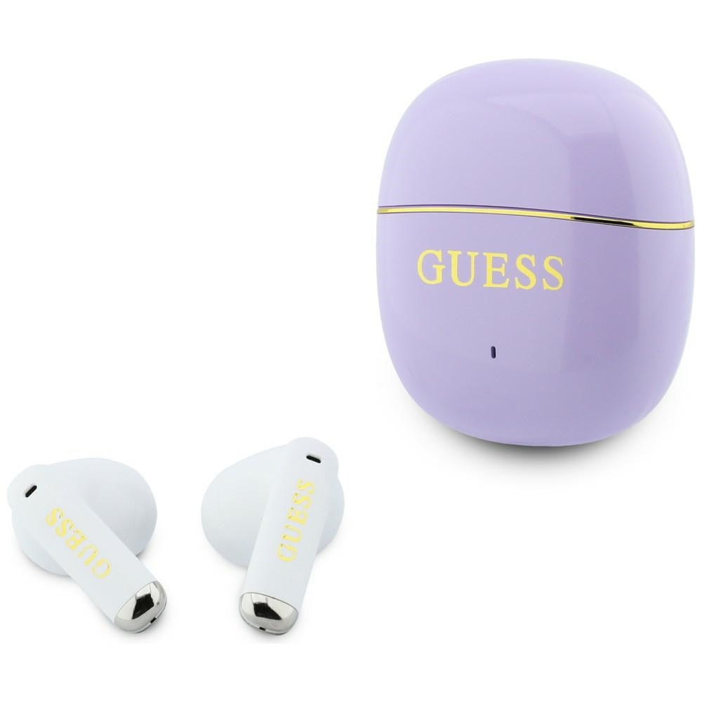 Handsfree Bluetooth Guess Glossy Gold Line Classic, TWS, Purple