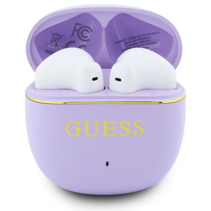 Handsfree Bluetooth Guess Glossy Gold Line Classic, TWS, Purple