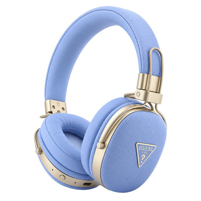 Zestaw głośnomówiący Bluetooth Guess Grained Triangle Logo, A2DP, niebieski