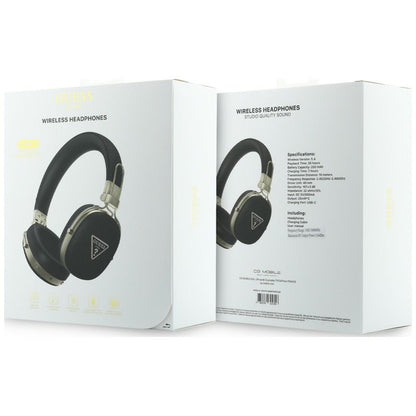 Handsfree Bluetooth Guess Logo Trójkąt Ziarnisty, A2DP, Czarny