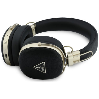Handsfree Bluetooth Guess Logo Trójkąt Ziarnisty, A2DP, Czarny
