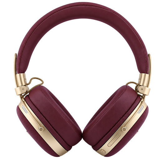 Zestaw głośnomówiący Bluetooth Guess Grained Triangle Logo, A2DP, bordowy