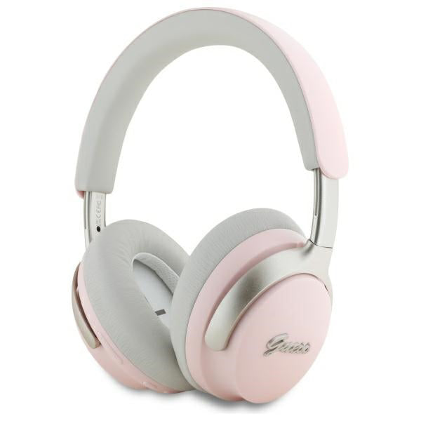 Handsfree Bluetooth Guess Metal Script Logo, A2DP, ANC, Różowy
