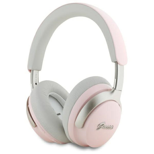 Handsfree Bluetooth Guess Metal Script Logo, A2DP, ANC, Różowy
