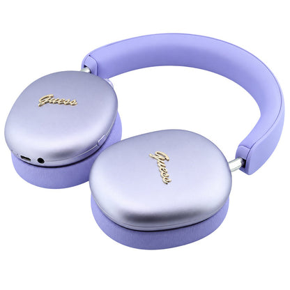 Zestaw głośnomówiący Bluetooth Guess Metal Script Logo, A2DP, fioletowy