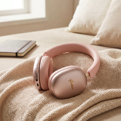Guess Metal Script Logo Bluetooth Handsfree, A2DP, Pink