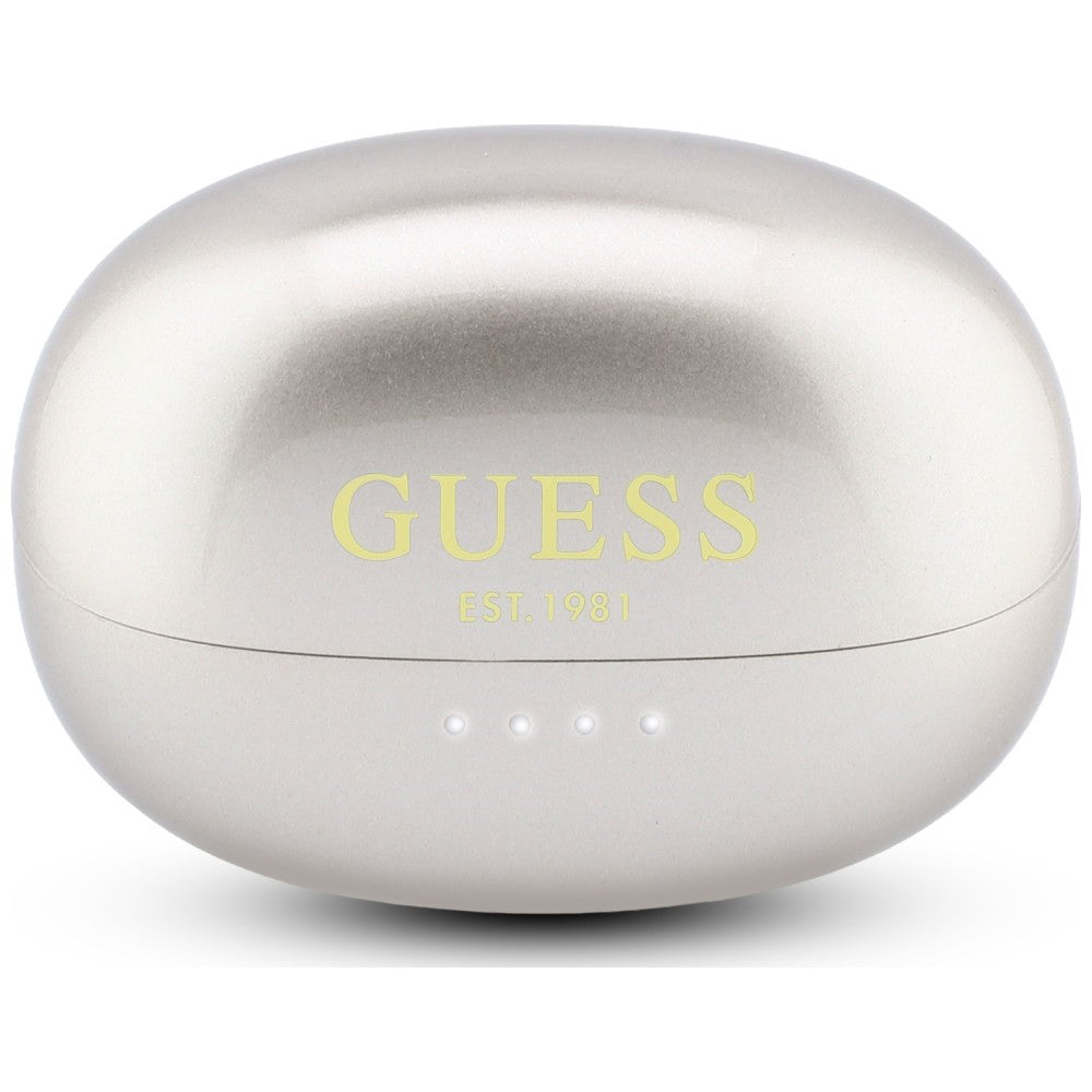 Handsfree Bluetooth Guess Metaliczna Powłoka Elektropolerowane Elementy Klasyczne, TWS, Złoty