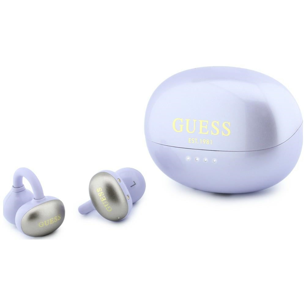 Handsfree Bluetooth Guess Metallic Finish Electroplated Parts Classic, TWS, Purple
