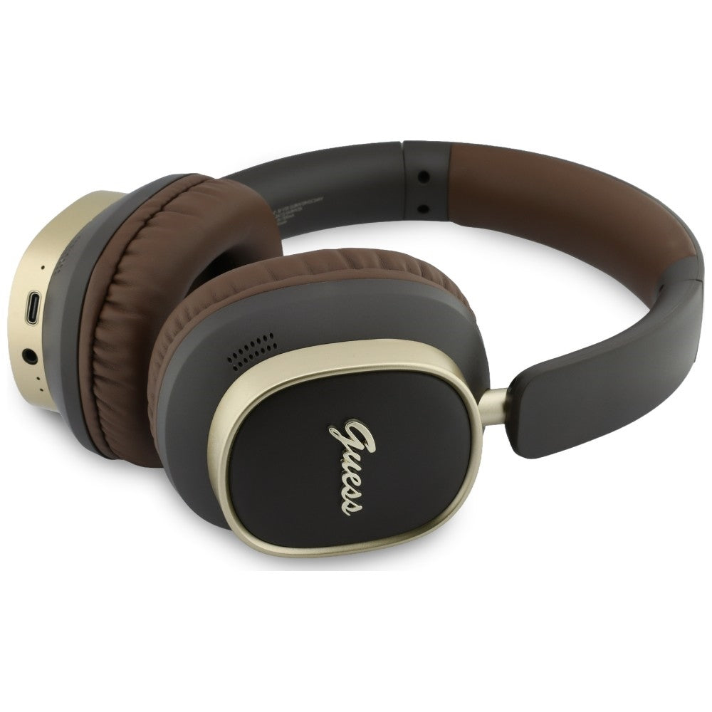 Handsfree Bluetooth Guess Rectangle Metal Script, A2DP, Brązowy