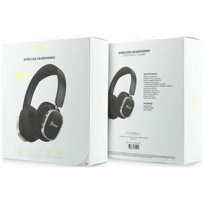 Handsfree Bluetooth Guess Rectangle Metal Script, A2DP, Brązowy