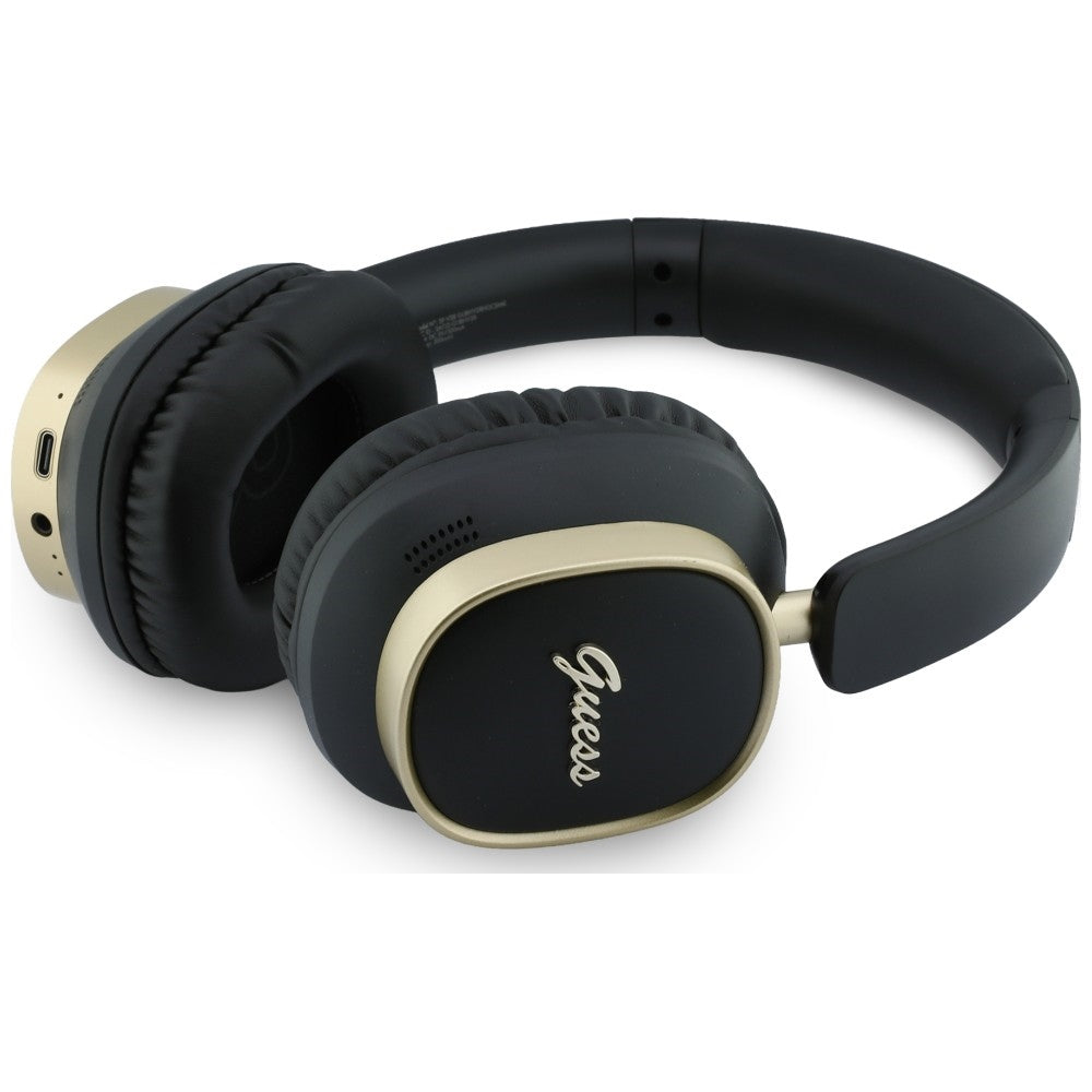 Handsfree Bluetooth Guess Rectangle Metal Script, A2DP, Czarny