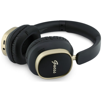 Handsfree Bluetooth Guess Rectangle Metal Script, A2DP, Czarny