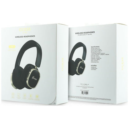 Handsfree Bluetooth Guess Rectangle Metal Script, A2DP, Czarny