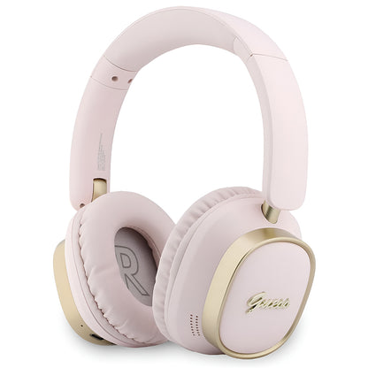 Handsfree Bluetooth Guess Rectangle Metal Script, A2DP, Pink