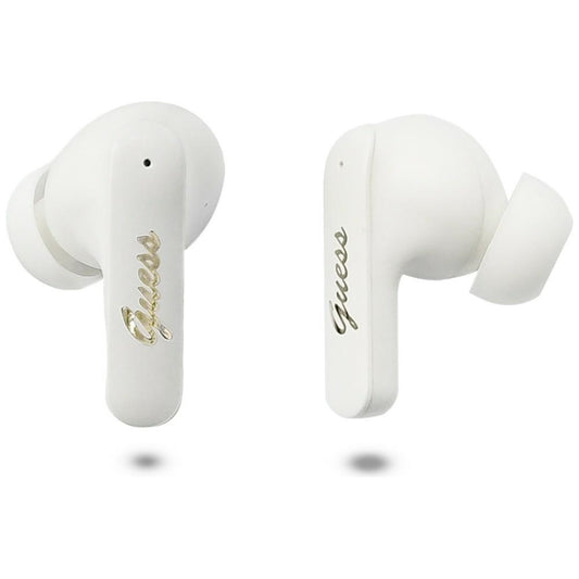 Handsfree Bluetooth Guess Script Metal Logo, TWS, Biały