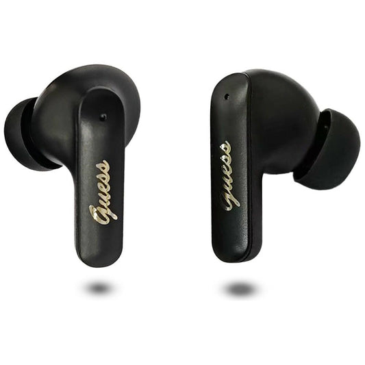 Handsfree Bluetooth Guess Script Metal Logo, TWS, Czarny