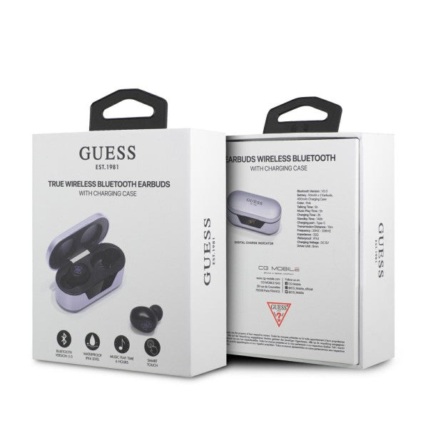 Handsfree Bluetooth Guess, TWS, Fioletowy