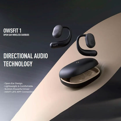 Handsfree Bluetooth HAVIT OWS914, TWS, Beżowy