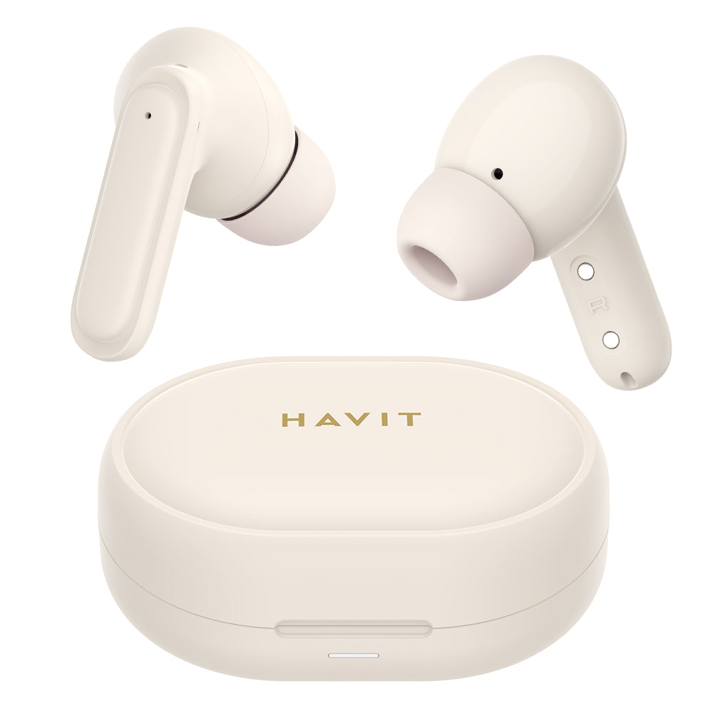 Handsfree Bluetooth HAVIT TW950, TWS, Różowy Beż