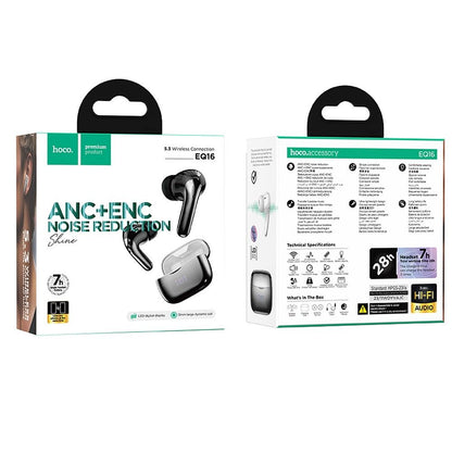 Handsfree Bluetooth HOCO EQ16, TWS, ANC, Czarny