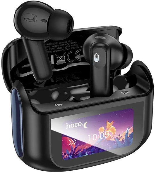 Słuchawki Bluetooth HOCO EQ21, TWS, ANC, Czarne