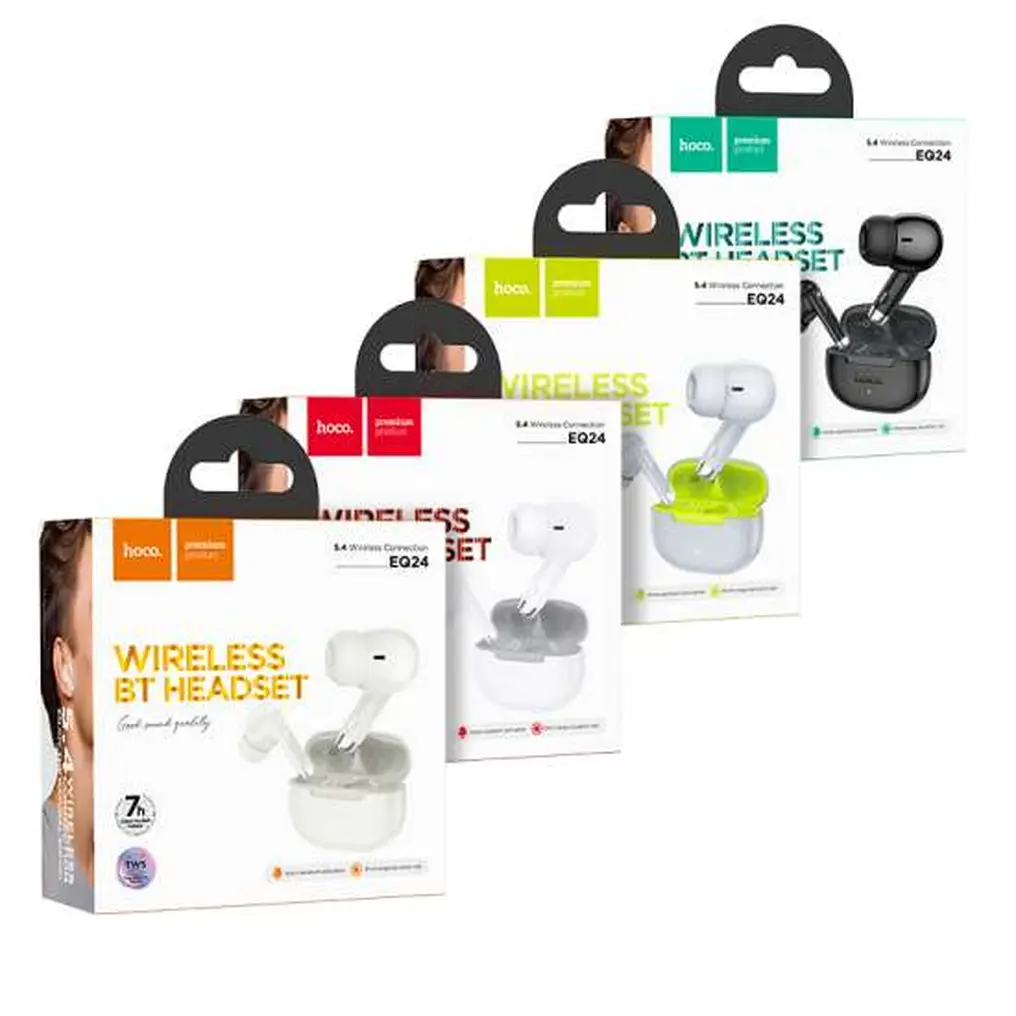 Zestaw słuchawkowy Bluetooth HOCO EQ24, TWS, Złoty