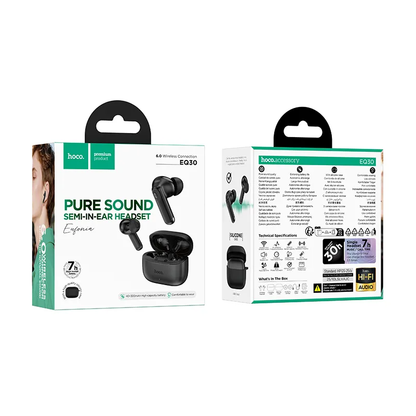 Słuchawki Bluetooth HOCO EQ30, TWS, Czarne