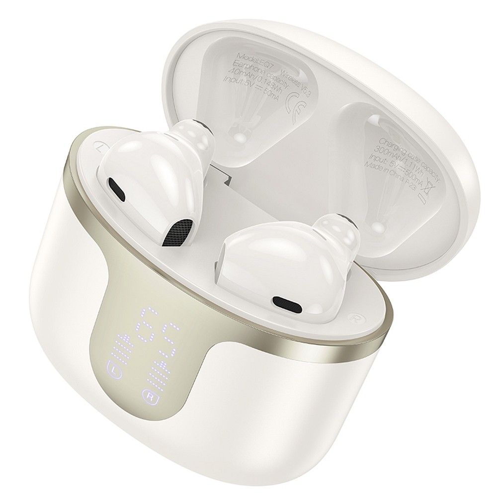 Handsfree Bluetooth HOCO EQ7, TWS, Biały