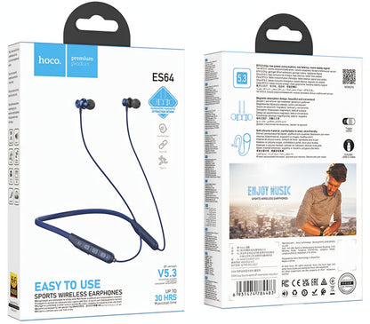Handsfree Bluetooth HOCO ES64, A2DP, Niebieski