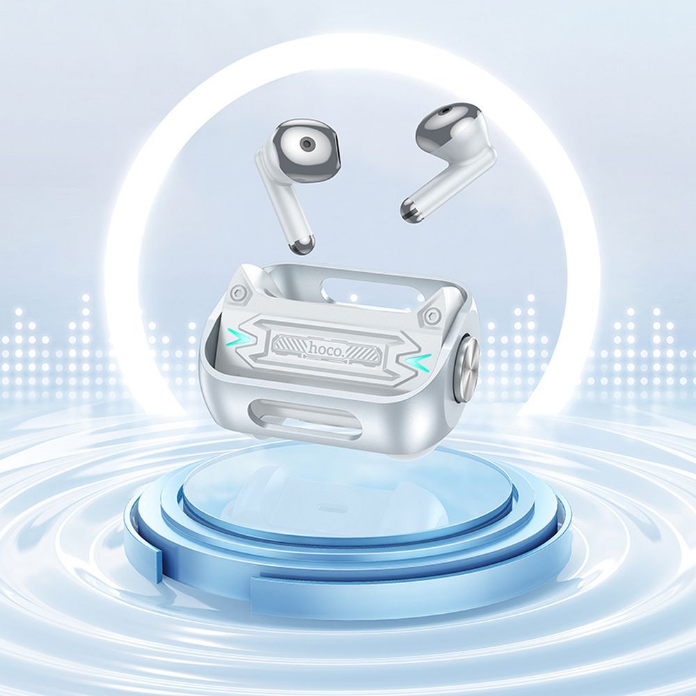 Handsfree Bluetooth HOCO EW55, TWS, Srebrny