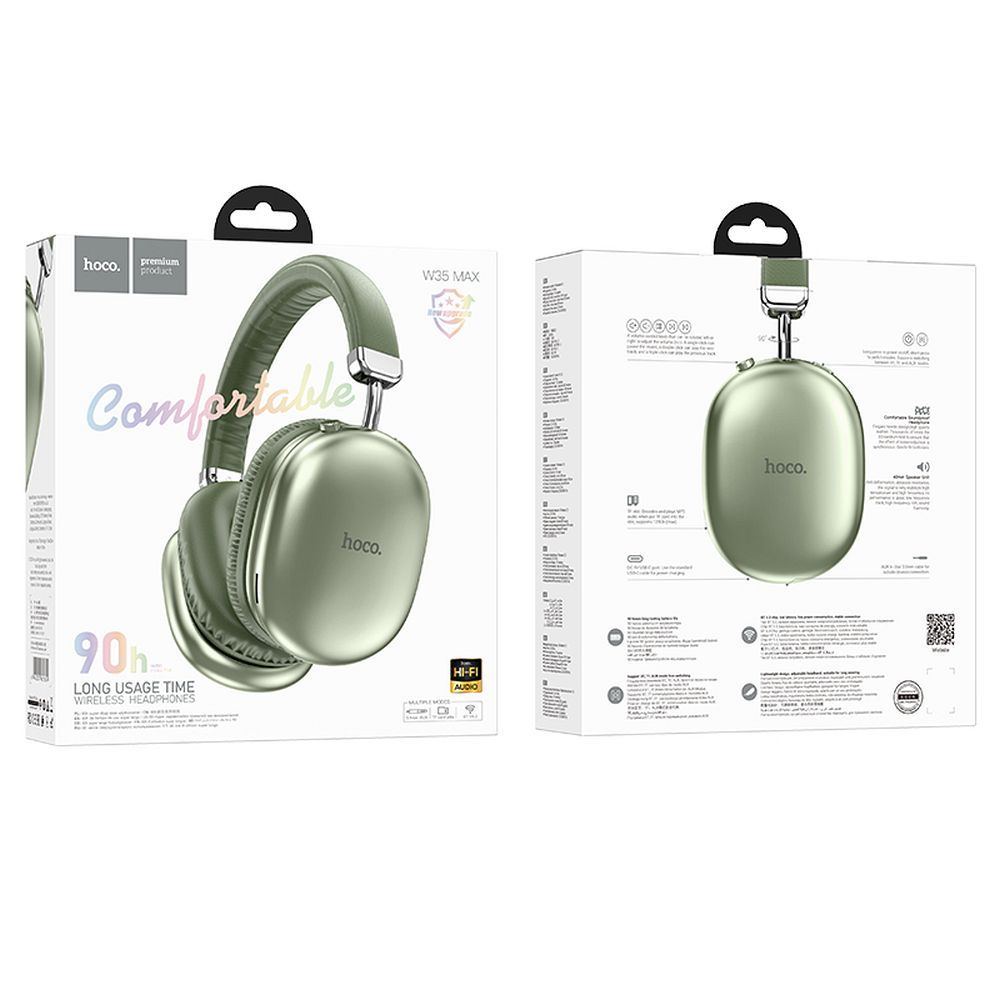 Handsfree Bluetooth HOCO W35 Max, A2DP, Zielony