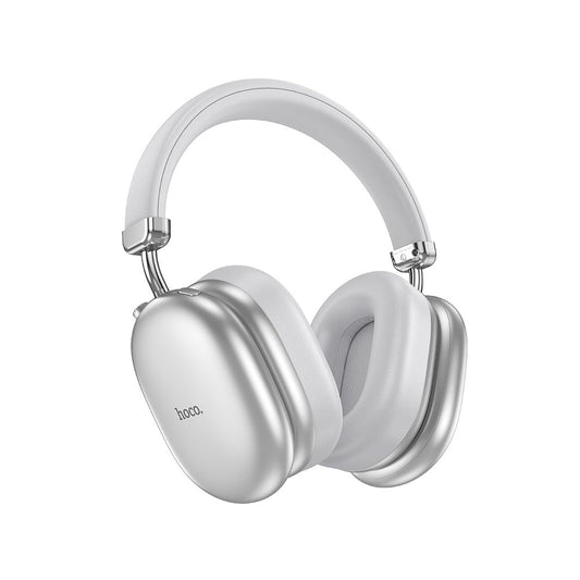 Słuchawki Bluetooth HOCO W35 Max, A2DP, ANC, Srebrne